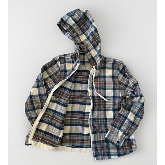 L.L. Bean Scotch Plaid Full Zip Hoodie Relaxed Fit Size Small Outdoors Fall - Picture 5 of 11